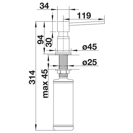 Blanco Distributeur De Savon Lato, 526699 Satin Gold 300 Ml 4 Blanco Distributeur De Savon Lato, 526699 Satin Gold 300 Ml – Image 2