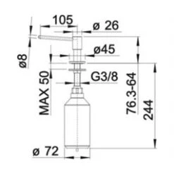 Blanco Distributeur De Savon Piona, 517667 Chromé 300 Ml 8 Blanco Distributeur De Savon Piona, 517667 Chromé 300 Ml -Bain Salle Produit Magasin distributeur de savon piona 517667 chrome contenance 500 ml 2