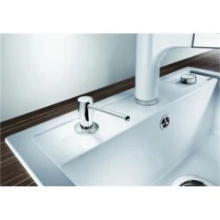 Blanco Distributeur De Savon Torre, 512594 Finish Inox 300 Ml -Bain Salle Produit Magasin distributeur de savon torre 512594 inox contenance 300 ml 1