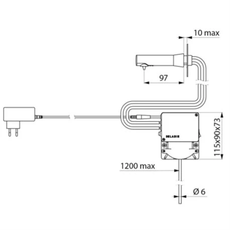 Distributeur électronique De Savon 512151P Avec Tube Souple 1,20 M Pour Réservoir éloigné 5 Distributeur électronique De Savon 512151P Avec Tube Souple 1,20 M Pour Réservoir éloigné – Image 3