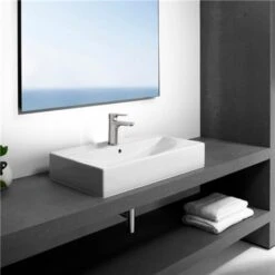 Roca Vasque Diverta 60 60x44 Cm Blanc Brillant -Bain Salle Produit Magasin diverta 60 vasque a poser a32711g000 600x440x100 avec trop plein 2