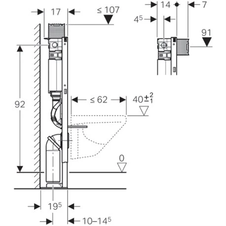 Geberit Bâti-support Duofix WC Suspendu Bâti-support WC Suspendu 98 Cm, Autoportant 5 Geberit Bâti-support Duofix WC Suspendu Bâti-support WC Suspendu 98 Cm, Autoportant – Image 3