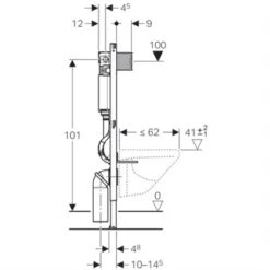 Geberit Bâti-support Duofix WC Suspendu Bâti-support WC Suspendu 112 Cm -Bain Salle Produit Magasin duofix 111065001 geberit bati support 112 cm encastrer 2
