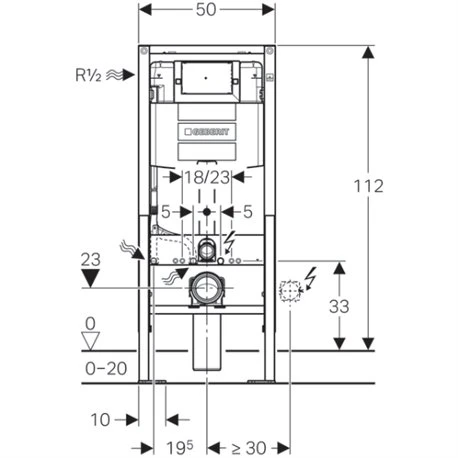 Geberit Bâti-support Duofix WC Suspendu Bâti-support WC Suspendu 112 Cm, Autoportant 4 Geberit Bâti-support Duofix WC Suspendu Bâti-support WC Suspendu 112 Cm, Autoportant – Image 2