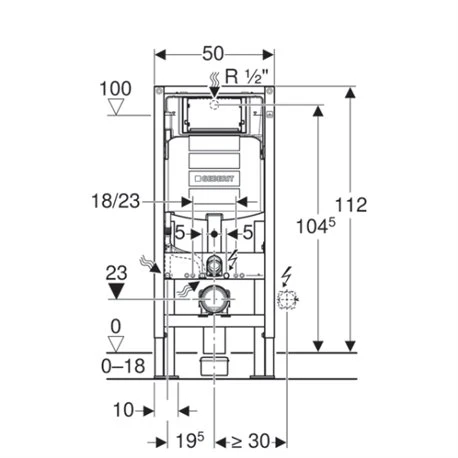 Geberit Bâti-support Duofix WC Suspendu Bâti-support WC Suspendu 112 Cm Autoportant, Renforcé 4 Geberit Bâti-support Duofix WC Suspendu Bâti-support WC Suspendu 112 Cm Autoportant, Renforcé – Image 2