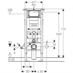 Geberit Bâti-support Duofix WC Suspendu Bâti-support WC Suspendu 112 Cm Autoportant, étroit -Bain Salle Produit Magasin duofix sigma 12 cm up320 etroit autoportant 111389005 bati support etroit et autoportant 3