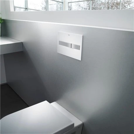 Roca Plaque De Commande Duplo One PL2 Dual Blanc Brillant/chromé Mat 5 Roca Plaque De Commande Duplo One PL2 Dual Blanc Brillant/chromé Mat – Image 3