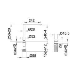 Blanco Mitigeur Cuisine Eloscope-F II Solution Sous Fenêtre 516672 Chromé Simple -Bain Salle Produit Magasin eloscope f ii solution sous fenetre 516672 chrome simple 2