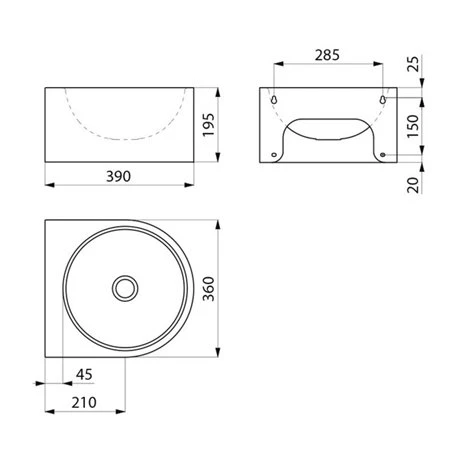 Lave-mains Facil Sans Trou De Robinetterie 120800 4 Lave-mains Facil Sans Trou De Robinetterie 120800 – Image 2