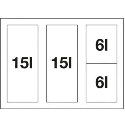 Blanco Poubelle Sous évier Flexon II 60/4, 4 Bacs 15+15+6+6 Litres -Bain Salle Produit Magasin flexon ii 60 4 521474 noir 3