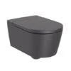 Roca WC Suspendu Inspira Round Onyx 37x56x44 Cm, Avec Abattant Frein De Chute