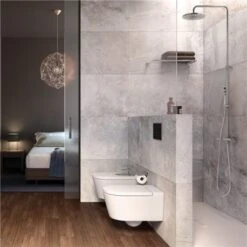 Roca WC Suspendu Inspira Round Onyx 37x56x44 Cm, Avec Abattant Frein De Chute -Bain Salle Produit Magasin inspira round a346527640 a80152264b onyx 37x56x44 cm 2