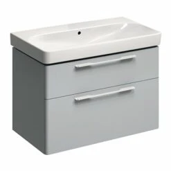 Geberit Lavabo Smyle Square 90 Cm Sans Trou Robinetterie -Bain Salle Produit Magasin jam 90 cm allia murale 90 x 48 x 16 cm ref 00132610000 2