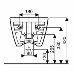 Geberit Bidet Suspendu Renova Plan Semi-caréné 26x35x54 Cm -Bain Salle Produit Magasin jam bidet suspendu 00271600000 cuvette 350x540x265 mm 3