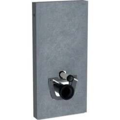Geberit Panneau Sanitaire Monolith WC Suspendu Grès Céramique Aspect Ardoise/aluminium Chromé Noir 101 Cm -Bain Salle Produit Magasin jeu de manchons de raccordement 388352291 pour wc suspendu excentre de 5 cm 2
