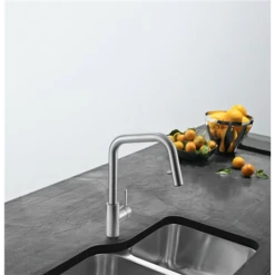 Franke Mitigeur Cuisine Kubus Douchette Double-jets Inox 474733 -Bain Salle Produit Magasin kubus 474733 mitigeur a douchette double jets inox 2