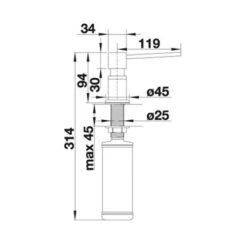 Blanco Distributeur De Savon Lato, 525789 Noir Mat 300 Ml -Bain Salle Produit Magasin lato 525789 noir mat 2