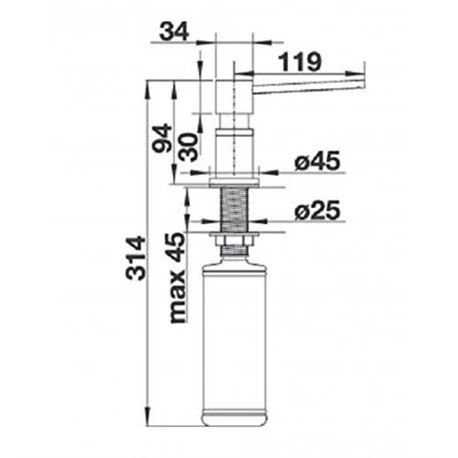 Blanco Distributeur De Savon Lato, 525808 Chromé 300 Ml 5 Blanco Distributeur De Savon Lato, 525808 Chromé 300 Ml – Image 3