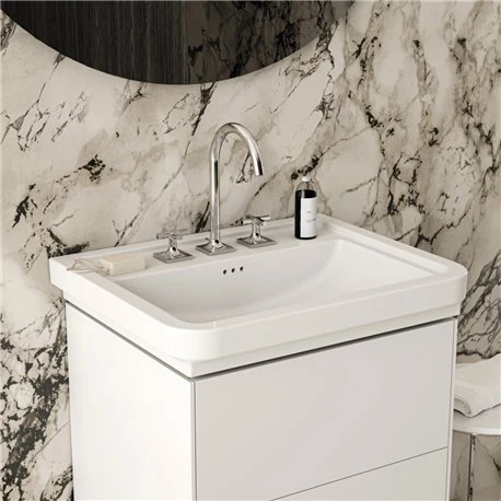 Ideal Standard Lavabo Calla 3 Trous 66,5x54 Cm 5 Ideal Standard Lavabo Calla 3 Trous 66,5x54 Cm – Image 3