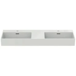 Ideal Standard Lavabo Double Vasque Extra 120x45 Cm Blanc Brillant -Bain Salle Produit Magasin lavabo double vasque blanc brillant 120x45 cm extra 3