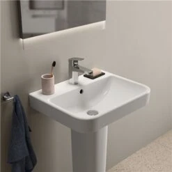 Ideal Standard Lavabo I.Life B 1 Trou 55x44 Cm -Bain Salle Produit Magasin lavabo ilife b 1 trou 55x44 3