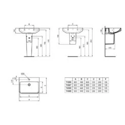 Ideal Standard Lavabo I.Life B 1 Trou 55x44 Cm -Bain Salle Produit Magasin lavabo ilife b 1 trou 55x44 6