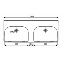 Geberit Lavabo Smyle Square 120 Cm Sans Trou Robinetterie -Bain Salle Produit Magasin lavabo jam 2 vasques 120 cm allia murale 2 cuves ref 00135610000 5