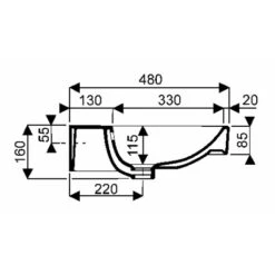 Geberit Lavabo Smyle Square 120 Cm Sans Trou Robinetterie -Bain Salle Produit Magasin lavabo jam 2 vasques 120 cm allia murale 2 cuves ref 00135610000 6