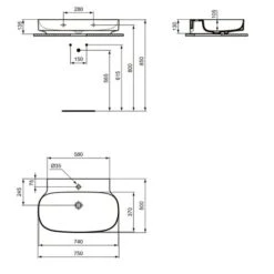 Ideal Standard Lavabo Linda-X 75x50 Cm Sans Trop-plein, Avec Trou De Robinetterie 11 Ideal Standard Lavabo Linda-X 75x50 Cm Sans Trop-plein, Avec Trou De Robinetterie -Bain Salle Produit Magasin lavabo linda x 75x50 cm sans trop plein avec trou de robinetterie 4