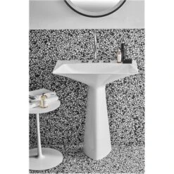 Ideal Standard Lavabo Monobloc Tipo-Z 3 Trous Blanc Brillant -Bain Salle Produit Magasin lavabo monobloc 3 trous de robinetterie blanc brillant tipo z 5