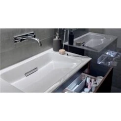 Geberit Lavabo ONE 75 Cm, Trop-plein Dissimulé Cache Chromé Brillant -Bain Salle Produit Magasin lavabo one 500391011 75 cm trop plein dissimule cache chrome brillant 4