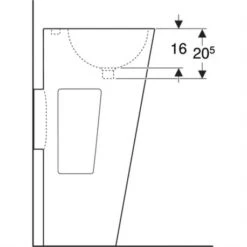 Geberit Lavabo Publica Accès Au Siphon à Droite -Bain Salle Produit Magasin lavabo publica 500948001 acces au siphon a droite 2