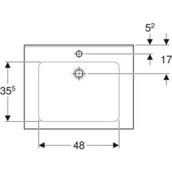 Geberit Lavabo Publica Jerico 65 Cm -Bain Salle Produit Magasin lavabo publica jerico 500939001 65 cm 2
