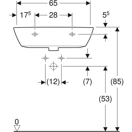 Geberit Lavabo Renova 65 Cm Avec Trop Plein 4 Geberit Lavabo Renova 65 Cm Avec Trop Plein – Image 2