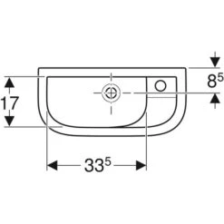 Geberit Lave-mains Linéa 50 Cm Avec Trop-plein -Bain Salle Produit Magasin lave mains linea 50 cm avec trop plein 2