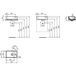 Ideal Standard Lave-mains Strada II 45x27 Cm Version Droite