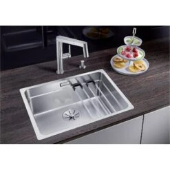 Blanco Lot De 2 Rails 234164 Etagon Inox 386,5x60 Mm -Bain Salle Produit Magasin lot de 2 rails etagon 234164 inox 2