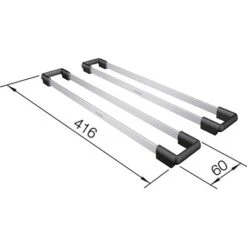 Blanco Lot De 2 Rails 234164 Etagon Inox 386,5x60 Mm