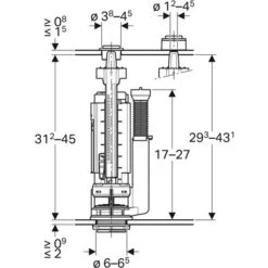 Geberit Mecanisme WC Complet Type 290-380 Simple Touche Alimentation Universelle 7 Geberit Mecanisme WC Complet Type 290-380 Simple Touche Alimentation Universelle -Bain Salle Produit Magasin mecanisme de chasse geberit 283004213 2