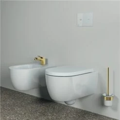 Ideal Standard Robinet Bidet Check Or Brossé, Avec Tirette Et Vidage Bonde Métal 11 Ideal Standard Robinet Bidet Check Or Brossé, Avec Tirette Et Vidage Bonde Métal -Bain Salle Produit Magasin mitigeur bidet monotrou bc760a2 check or brosse avec tirette et vidage bonde metal 4