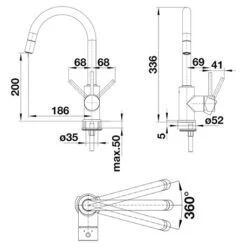 Blanco Mitigeur Cuisine Mida-S 526967 Gris Volcan -Bain Salle Produit Magasin mitigeur cuisine mida s 526967 gris volcan 1
