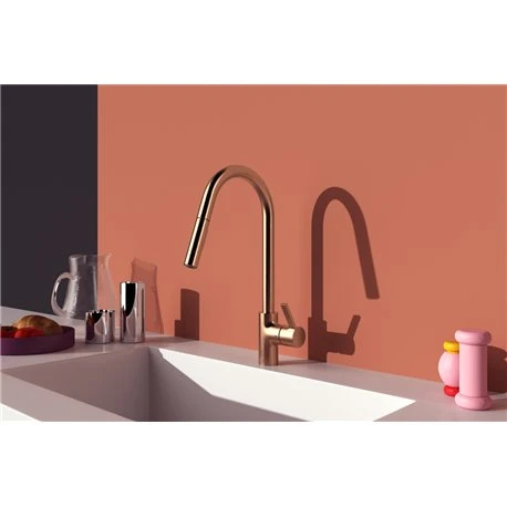 Ideal Standard Mitigeur De Cuisine Gusto Douchette Extractible 2 Jets Cuivre Brossé 5 Ideal Standard Mitigeur De Cuisine Gusto Douchette Extractible 2 Jets Cuivre Brossé – Image 3