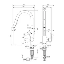 Ideal Standard Mitigeur De Cuisine Gusto Douchette Extractible 2 Jets Cuivre Brossé 13 Ideal Standard Mitigeur De Cuisine Gusto Douchette Extractible 2 Jets Cuivre Brossé -Bain Salle Produit Magasin mitigeur de cuisine gusto douchette extractible 2 jets cuivre brosse 5