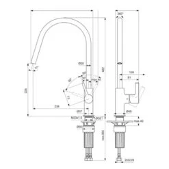 Ideal Standard Mitigeur De Cuisine Gusto Tube Rond Gris Magnétique -Bain Salle Produit Magasin mitigeur de cuisine gusto tube rond gris magnetique 5