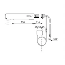 Mitigeur électronique Mural 493510 Tempomatic Mix 4 Alim. Sur Secteur, L. 190 Mm Traversée Cloison -Bain Salle Produit Magasin mitigeur electronique mural 493510 tempomatic mix 4 alim sur secteur l 190 mm traversee cloison 3
