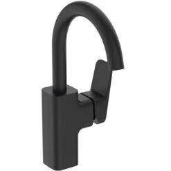 Ideal Standard Mitigeur Lavabo Ceraplan Col De Cygne Noir Mat Sans Tirette Ni Vidage