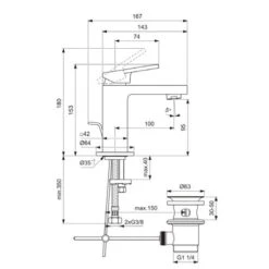 Ideal Standard Mitigeur Lavabo Extra Piccolo Gris Orage Avec Tirette Et Vidage Bonde Métal 9 Ideal Standard Mitigeur Lavabo Extra Piccolo Gris Orage Avec Tirette Et Vidage Bonde Métal -Bain Salle Produit Magasin mitigeur lavabo extra piccolo gris orage avec tirette et vidage bonde metal 3