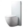 Geberit Panneau Sanitaire Monolith WC Au Sol Verre Blanc/aluminium 101 Cm -Bain Salle Produit Magasin monolith 1010 mm 131002si5 geberit verre blanc