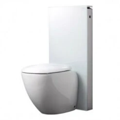 Geberit Panneau Sanitaire Monolith WC Au Sol Verre Blanc/aluminium 101 Cm