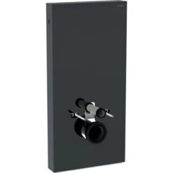 Geberit Panneau Sanitaire Monolith WC Suspendu Verre Gris Velouté/aluminium Chromé Noir 101 Cm